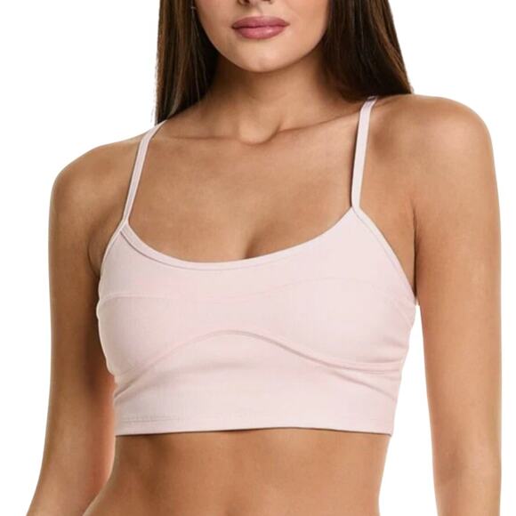 L Space S Active Revel Top Petal Pink Midi Length Adjustable Yoga - Picture 1 of 8